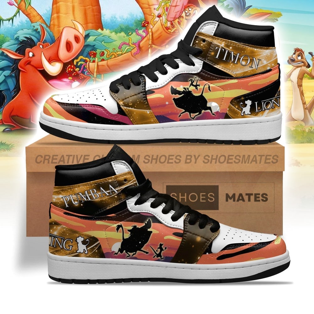 Timon and Pumbaa AJ1 High Top Shoes