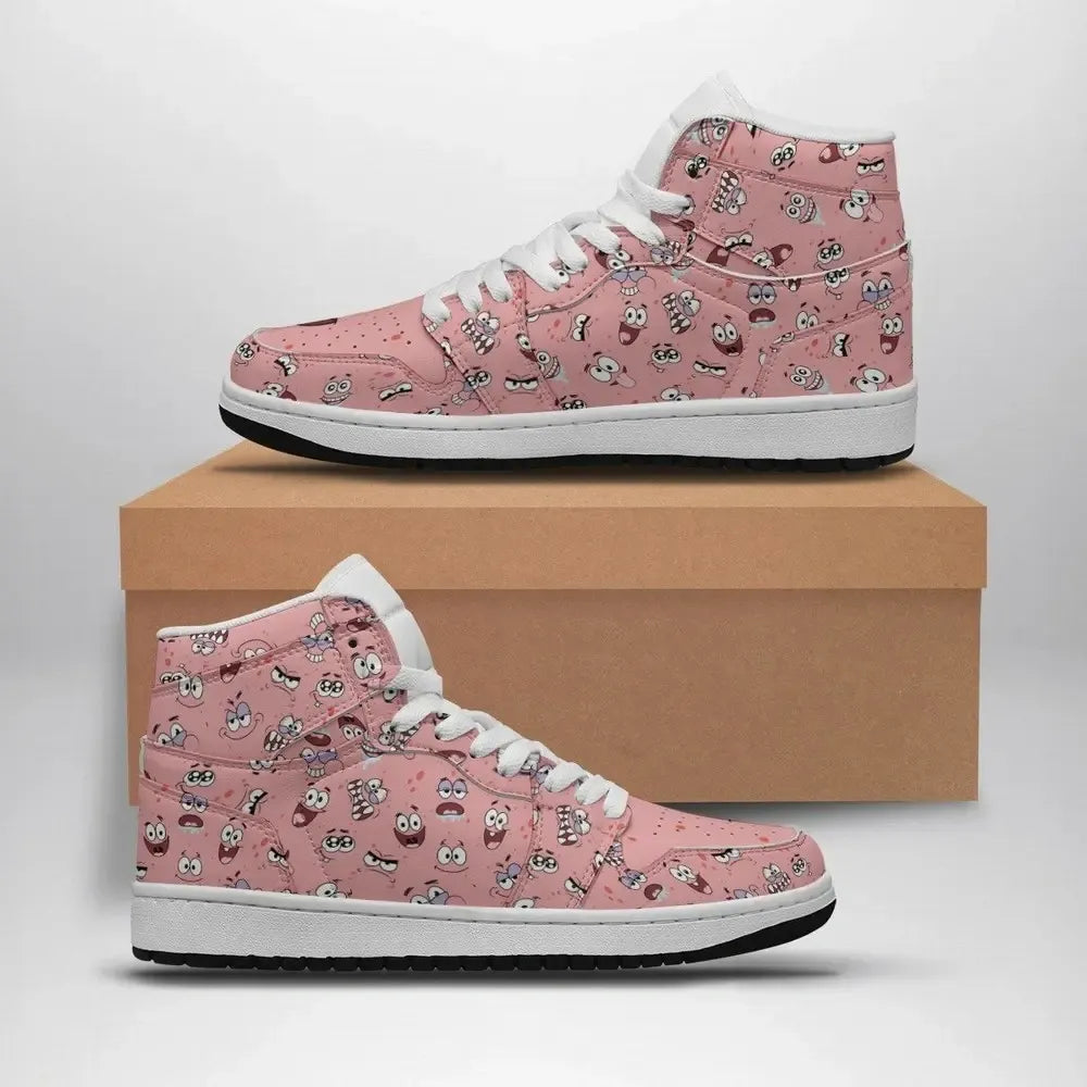 Patrick Faces Spongebob Squarepants Special High Top Shoes