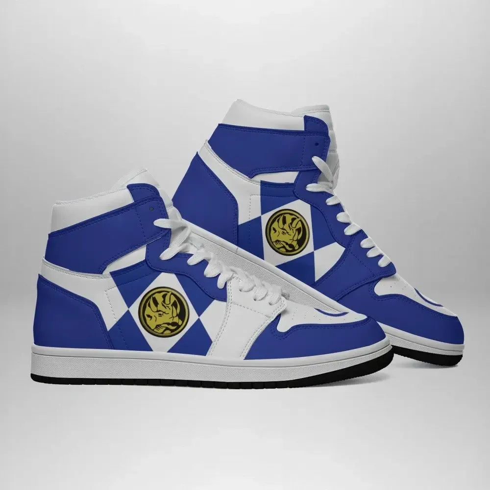 Blue Ranger Mighty Morphin Special High Top Shoes