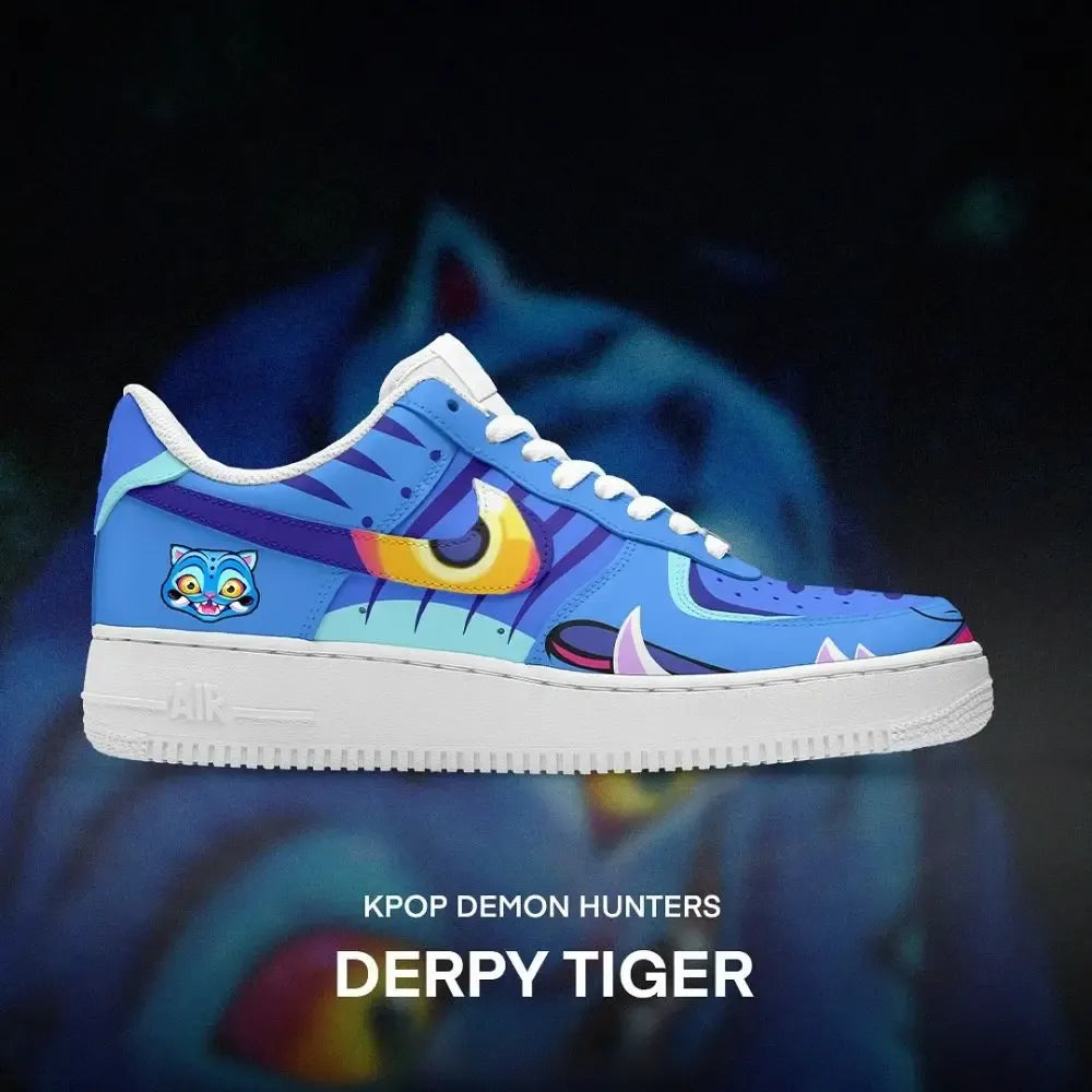 Derpy Tiger Kpop Demon Hunters Low Top Shoes