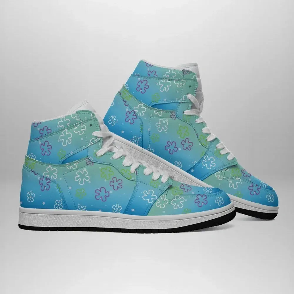 Bikini Bottom Pattern Spongebob Squarepants Special High Top Shoes