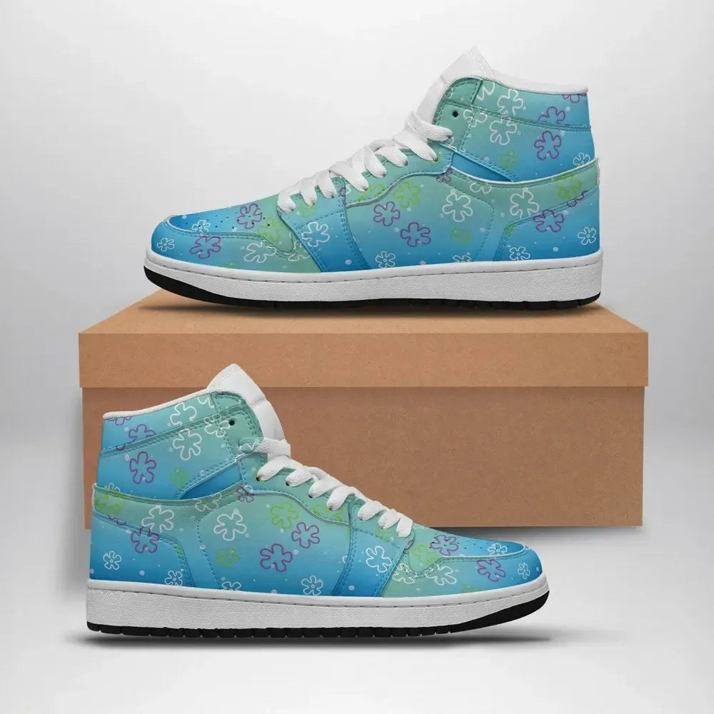 Bikini Bottom Pattern Spongebob Squarepants Special High Top Shoes