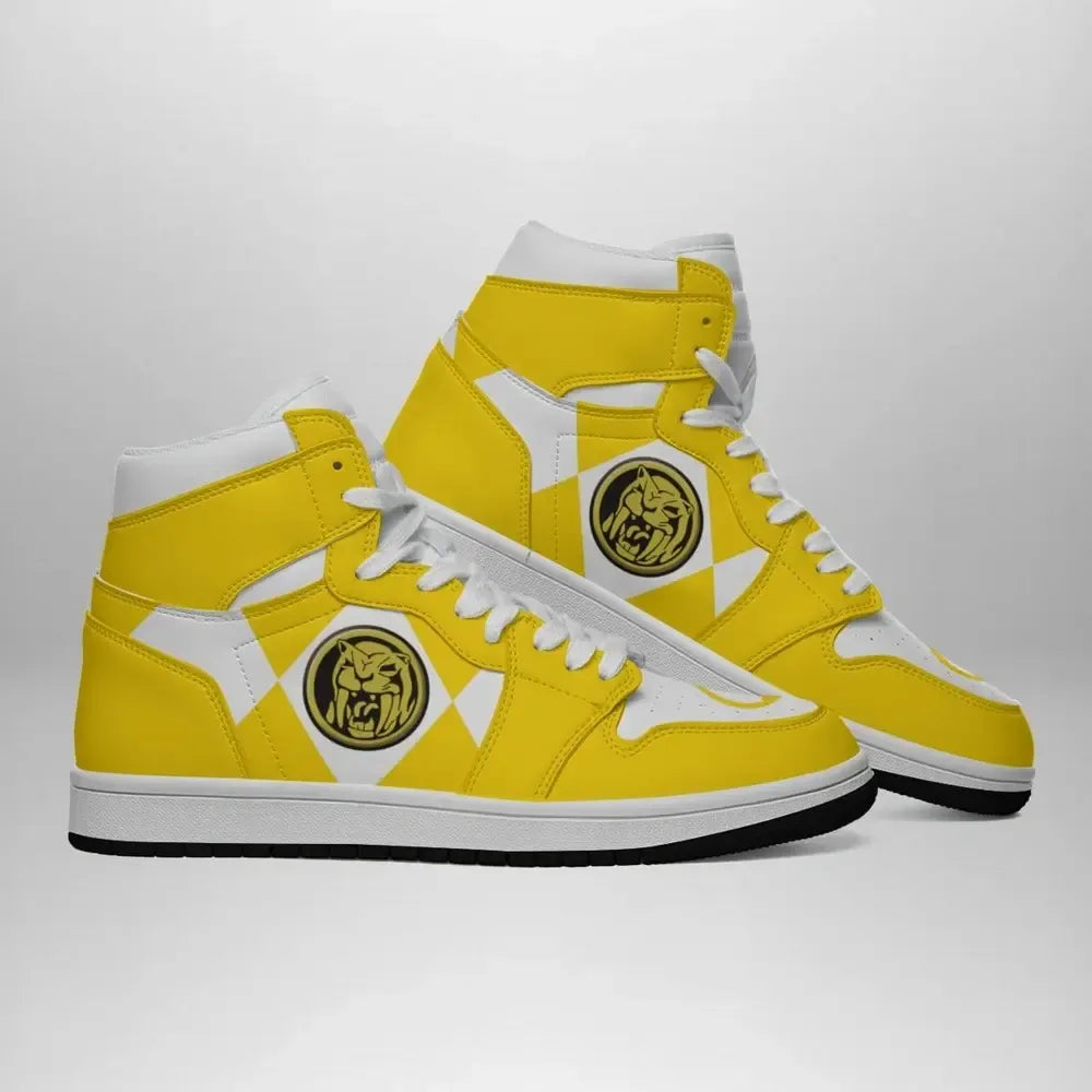 Yellow Ranger Mighty Morphin Special High Top Shoes