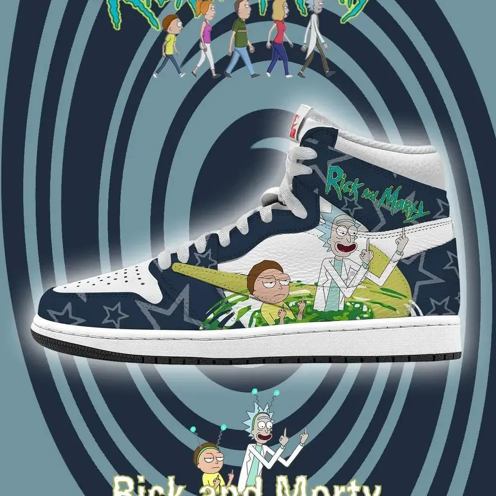 R M V.5 Rick and Morty High Top Shoes