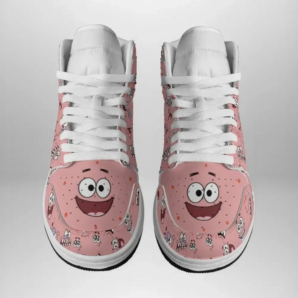 Patrick Faces Spongebob Squarepants Special High Top Shoes
