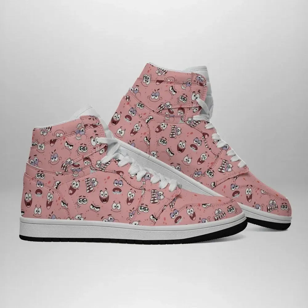 Patrick Faces Spongebob Squarepants Special High Top Shoes