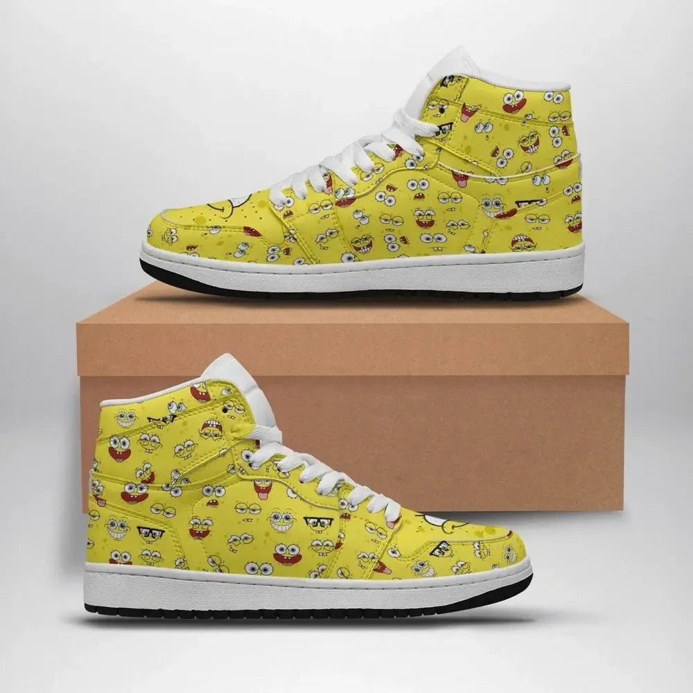 Spongebob Faces Spongebob Squarepants Special High Top Shoes
