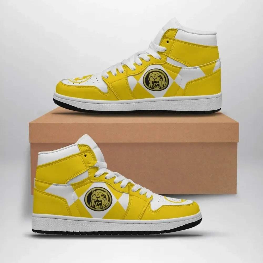 Yellow Ranger Mighty Morphin Special High Top Shoes
