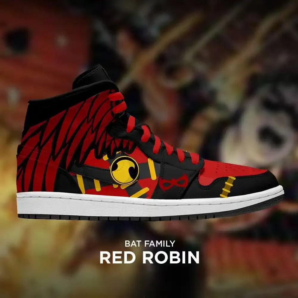 Red Robin Batman Edition High Top Shoes