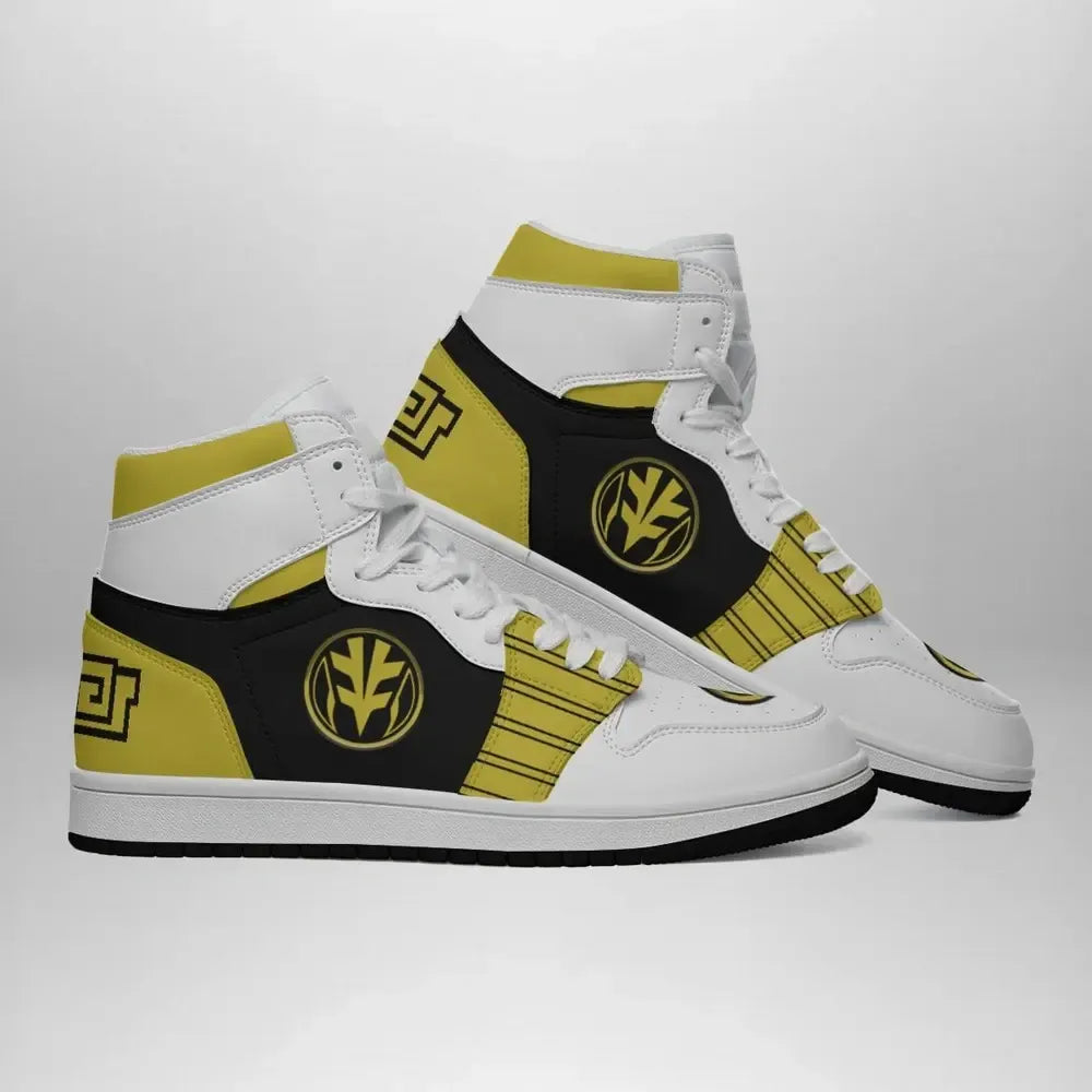 White Ranger Mighty Morphin Special High Top Shoes