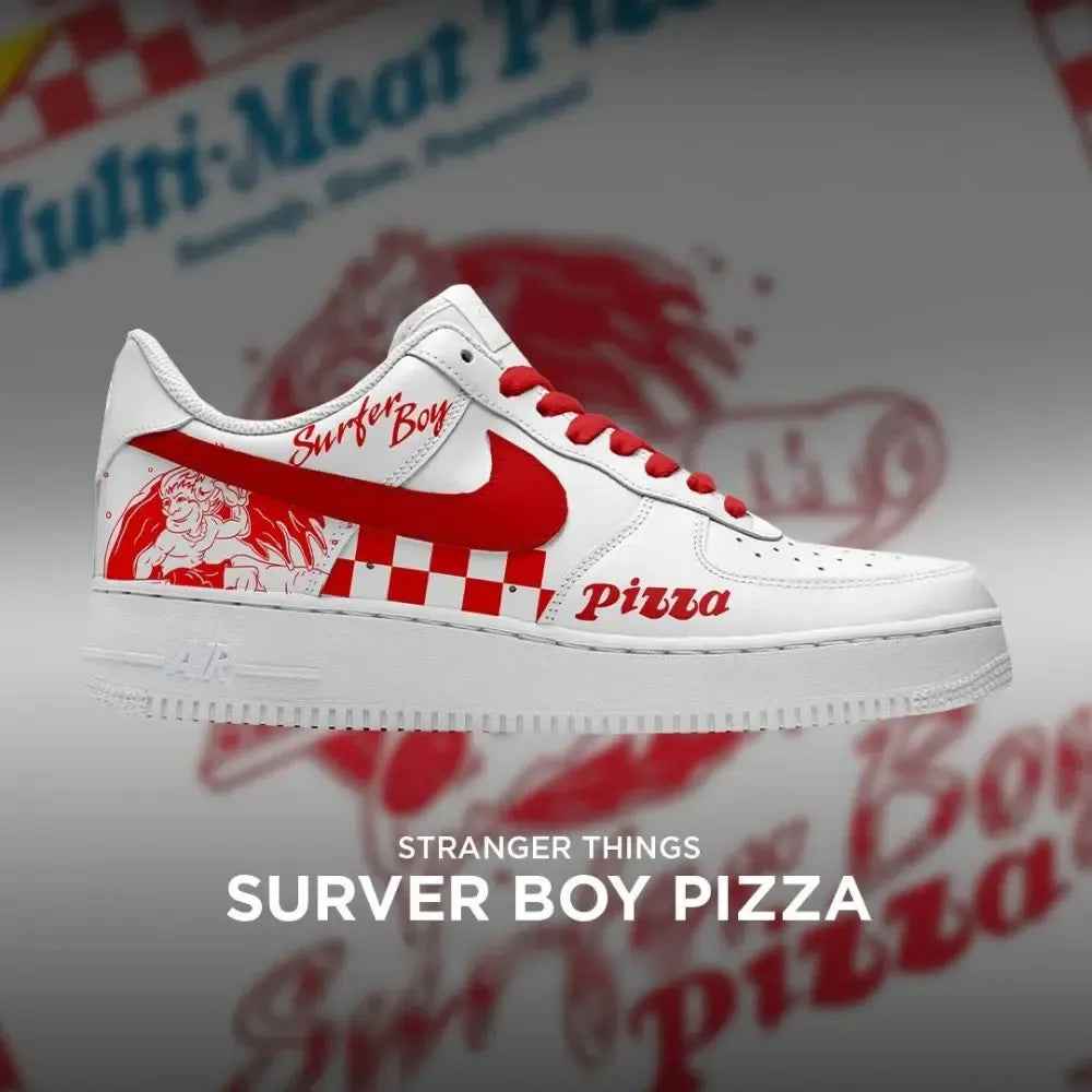 Surver Boy Pizza Stranger Things Low Top Shoes