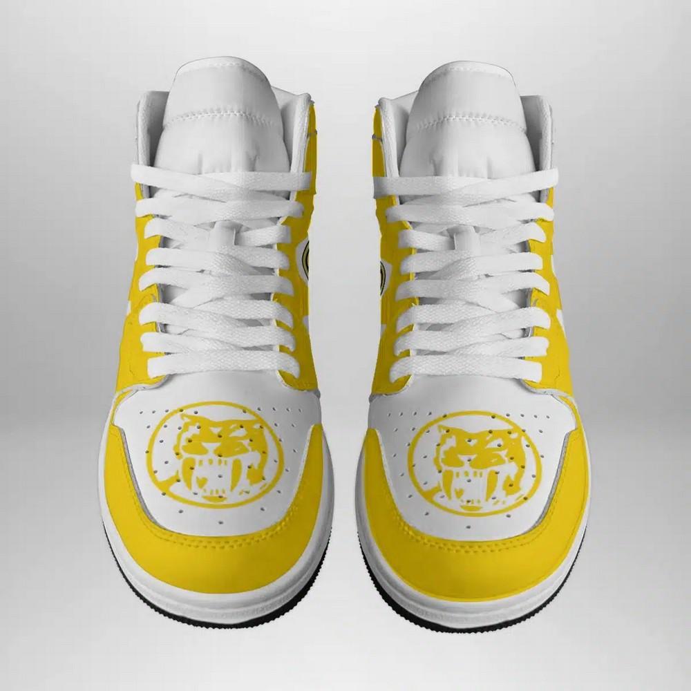 Yellow Ranger Mighty Morphin Power Rangers AJ1 High Top Shoes