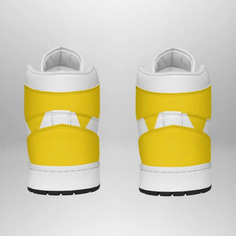 Yellow Ranger Mighty Morphin Power Rangers AJ1 High Top Shoes