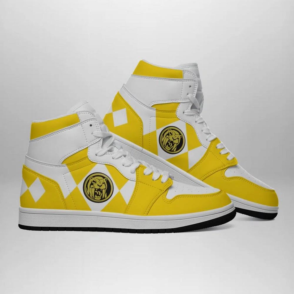 Yellow Ranger Mighty Morphin V2 Power Rangers AJ1 Shoes